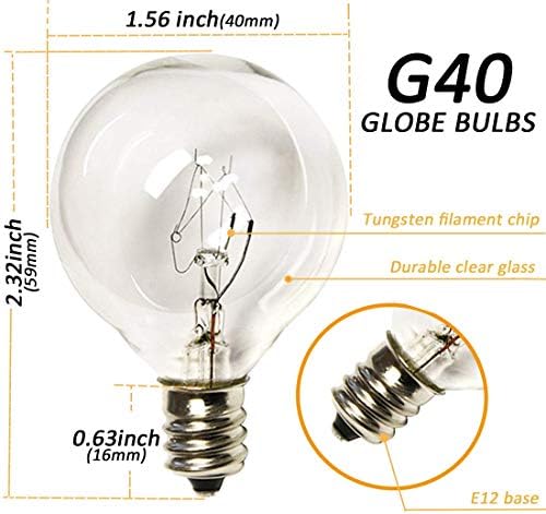 Bulbos incandescentes de 5W de bulbos de 5w G40 para G40 para lâmpadas internas de lâmpadas de cordas