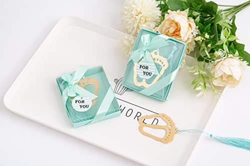30pcs Baby Shower Bookmarks para chá de bebê Favorias de chá de panela/Presentes de casamento Decorações