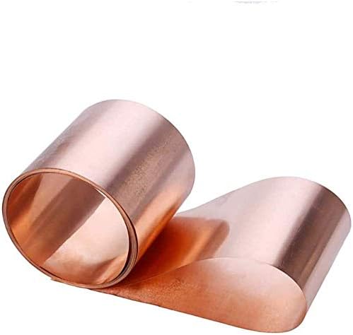 Folha de cobre de Yiwango 99,9% Folha de metal de cobre pura 0,03x100x1000mm para artesanato aeroespacial,