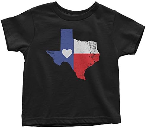 Bandeira do estado do Texas Kids Texas com camiseta do coração