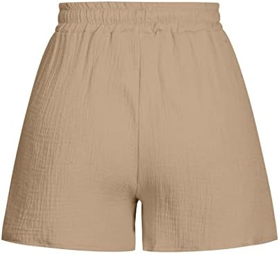 Shorts de verão lmsxct para mulheres shorts leves e sólidos casuais
