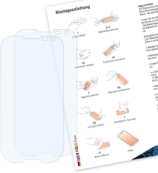 Protetor de tela Bruni Compatível com o filme de protetor Samsung Galaxy S3 LTE, Crystal Clear Protective