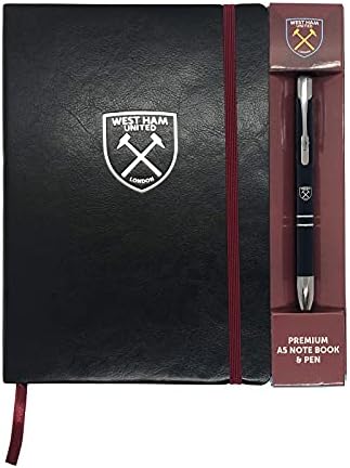 West Ham United FC Futebol Oficial do Executivo Premium A5 Notebook e caneta