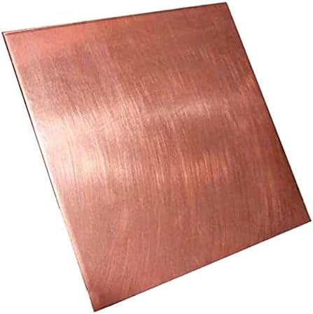 Lieber Iluminação Metal Folha de cobre Folha de cobre puro Folha de cobre Metal 4x4 polegadas para artesanato Reparos Espessura elétrica de esmalte 0,2 polegada de latão
