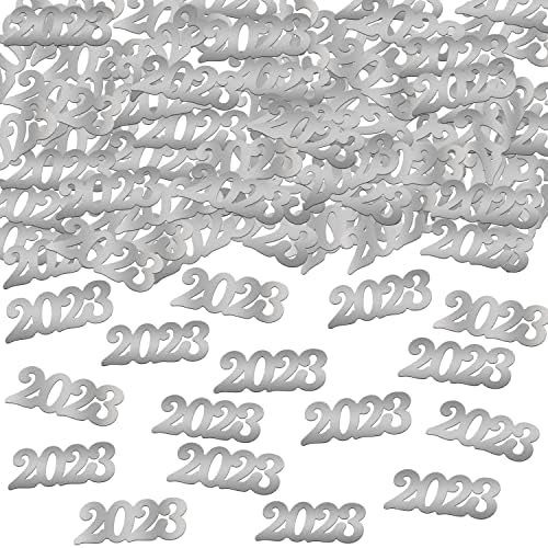 Katchon, Confetti de graduação em prata 2023 - pacote de 500 | Silver 2023 Confetti, Decorações de graduação