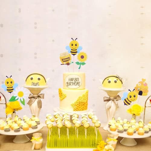 18 peças Bumble Bee Party Centerpieces for Honey Bee Baby Shower Decorações de mesa de mesa com peças de festas