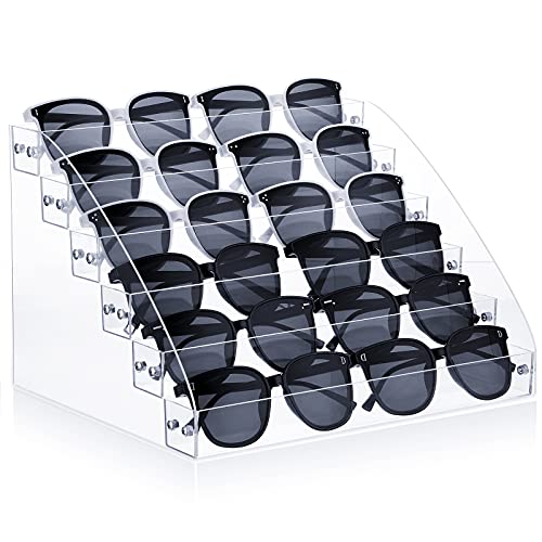 Óculos de sol acrílico JETEC Organizador de preto organizador Organizador de unhas transparente óculos de óculos Eyewear Stand bandeja de bandeja de bandeja