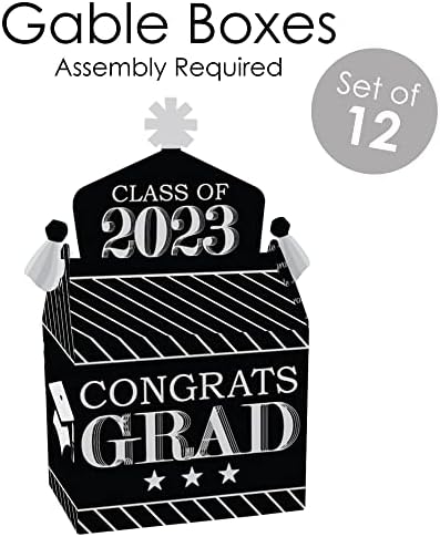 Big Dot Of Happiness Graduation Cheers - 2023 Candy, pacote de pipoca e caixas de empena - conjunto de 36 pacote