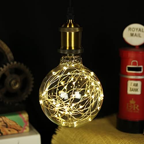 Lâmpada de fada do Globo LED ASMSW com filamento de cobre, G125 Edison Starry decorativo decorativo