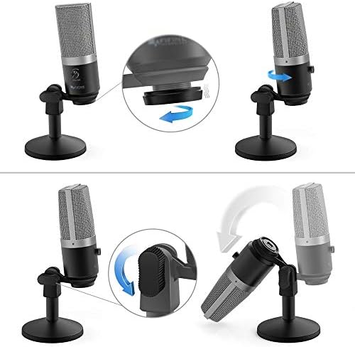 RTBBYU Microfone USB para laptop e computadores para gravar streaming Twitch Voice Overs Podcasting para