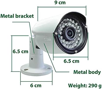 Ansice 4MP PoE Câmera IP Lente de segurança IP de 3,6 mm IR IR Infravermelho à prova d'água 4.0MP