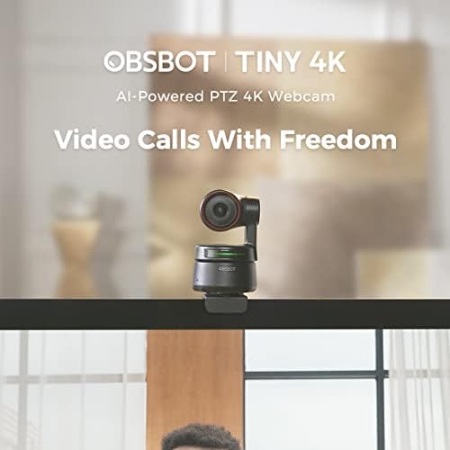 Obsbot minúsculo 4k webcam ai rastreando câmera webcam 4k webcam com microfone 4x zoom hdr automático