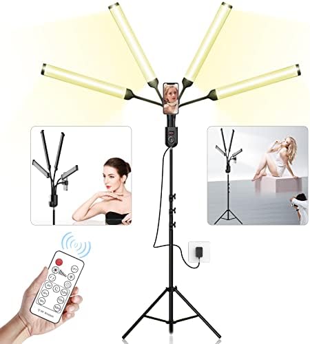 Surbort LED Light Tripod Selfie Light, pode ser levantado ou abaixado, para suplemento de fotografia/iluminação/maquiagem/transmissão