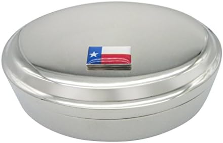 Kiola projeta a caixa de jóias de bugigangas oval da bandeira do Texas