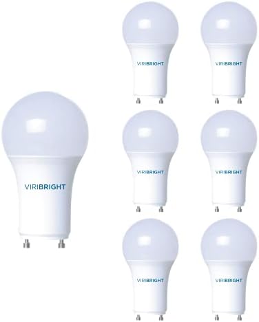 Lâmpadas de 60 watts de Viribright, lâmpadas LED A19, substituições de 60 watts, lâmpadas LED de 8 watts, lâmpadas