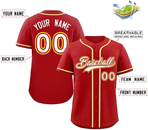 Botão de beisebol personalizado Down Down Jersey Hip Hop Circhas costuradas uniformes esportivos personalizados