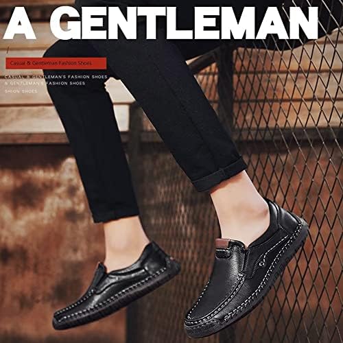 Coloque sapatos para homens mocassins e sapatos de couro casual largura de largura de largura 【inclui um par