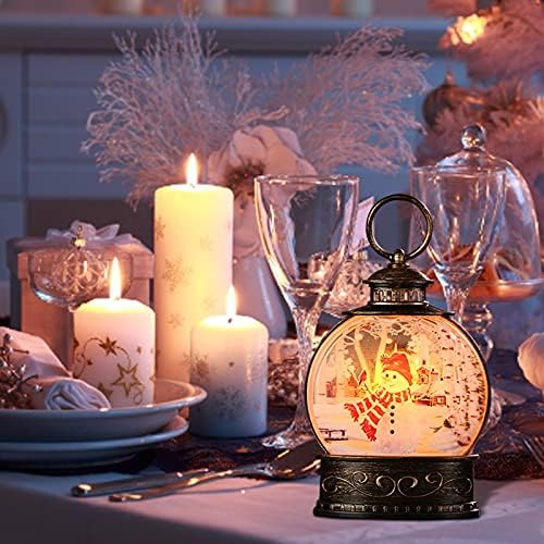 Decorações de casa de Natal lá fora, enfeites personalizados de Natal, mini -lanterna de vela ao ar livre vintage