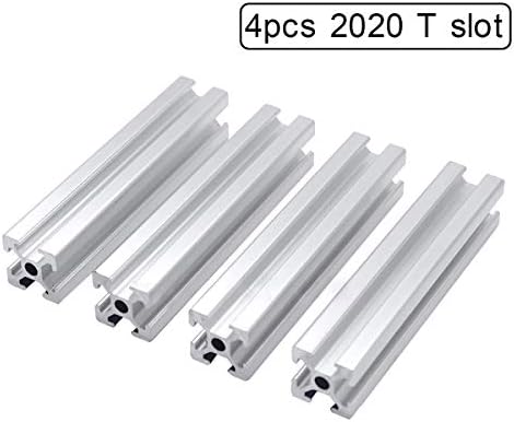 ECYC 4PCS 3D Impressora Workbench 2020 Extrusão de perfil de alumínio T-slot T Extrusão de 100 mm a 800
