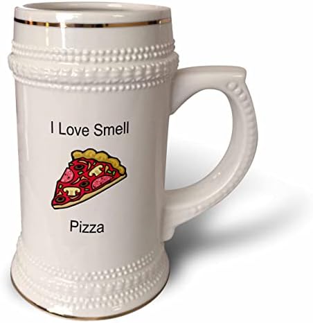 Imagem 3drose de eu amo cheiro de pizza com fatia de pizza sofisticada - 22oz de caneca