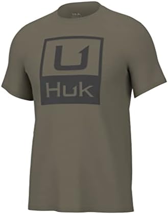 Camiseta de desempenho de manga curta de huk masculina, camiseta de pesca
