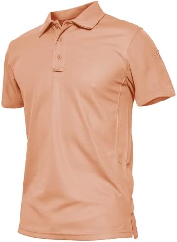 Camas de pólo masculinas de Tacvasen Performance Desempenho de uma camisa de golfe casual para umidade de umidade rápida longa e curta