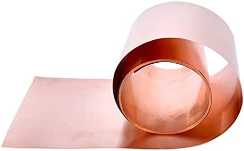 Xunkuaenxuan Metal Capper Foil Foil de cobre Placa de cobre Placa de placa de metal Corte Material de trabalho- Uso geral Contratantes DIY Espessura 0,15mm Placa de latão