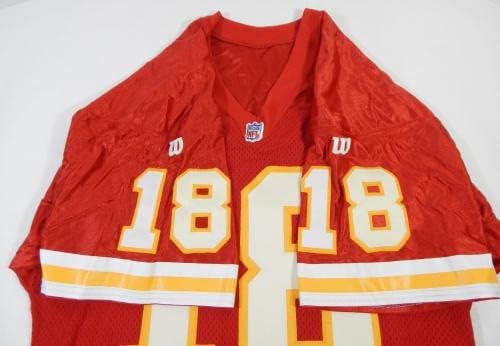 1994 Kansas City Chiefs 18 Jogo emitiu Red Jersey 75th Patch DP17393 - Jogo da NFL não assinado
