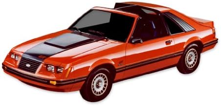 Mustang 1983 1984 Kit de decalques e listras Branco e Black