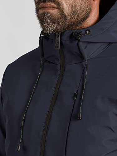 Jaquetas de Pokene para Men Jackets Men remendados de detalhes com casaco de inverno de cordão para homens