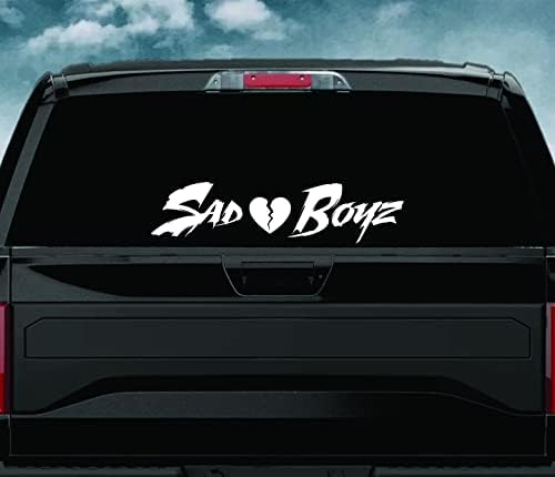 Sad Boyz V6 adesivo de decalque de carro vinil janela de vinil windshield letras citação de arte jdm de corrida automóvel meninos meninas homens sadboyz sad boyz broken coração club engraçado