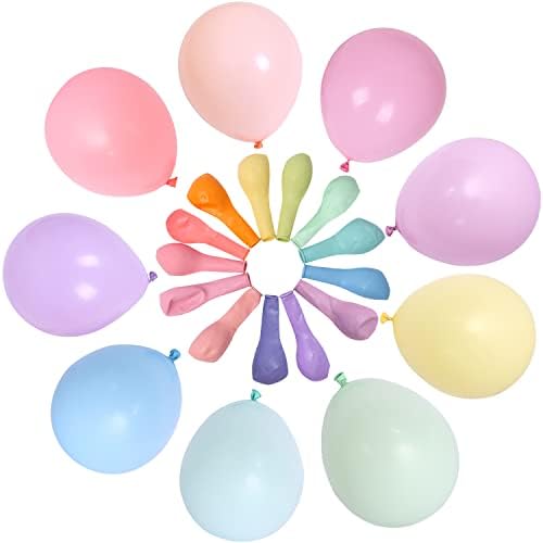 Balões pastel de 10 polegadas de beishida 200pack de 10 polegadas espessos, balões de látex de cor multicoloridos de macaron mixed color