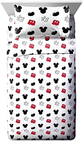 Disney Mickey Mouse Faces fofos de 5 peças Conjunto de cama completa - Inclui consolador e lençol - Poliéster