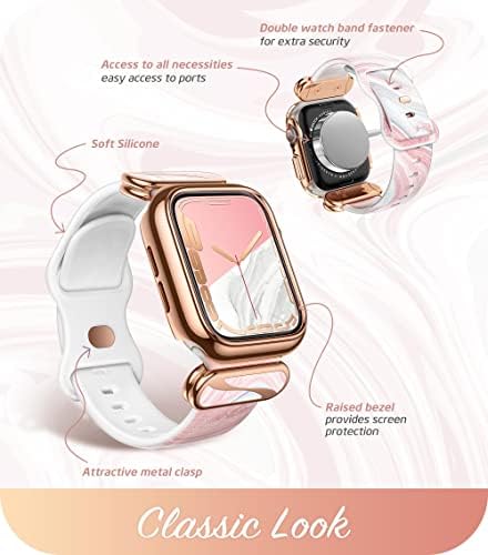 I-BLASON Cosmo projetado para a série de bandas Apple Watch 6/SE/5/4 [40mm], estojo de para-choque de proteção esportivo elegante com faixas de cinta ajustáveis ​​para Apple Watch 40mm