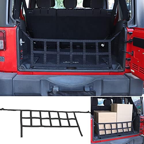 Szdeda Black Car Cargo traseiro Cargo Mesh Mesh Organizer Bag Fit para Jeep Wrangler JK 2-portas 2007-2017 Acessórios para carros