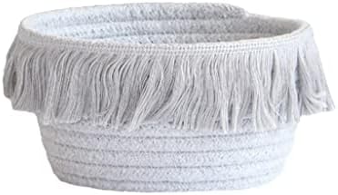 N/a cestas de armazenamento de corda de algodão com borlas com tecido sujo de roupas de lavanderia