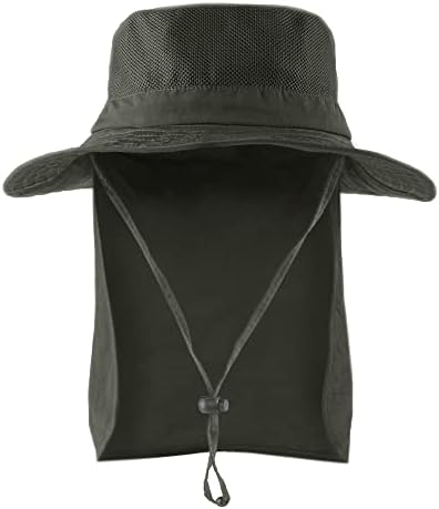Camptrace Sun Hat for Men Women Wide Brim Halking Hat Hat Sun Protection With Flap UPF 50+ Chapéus