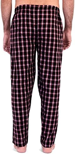 Calças de pijama xadrez para homens - calças algodão PJ - calças de dormir leves de roupas