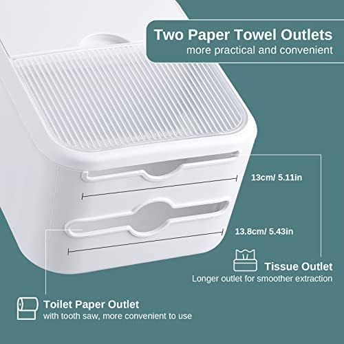 Caixa de armazenamento de tecidos montados na parede - dispensador de caixa de papel higiênico com suporte
