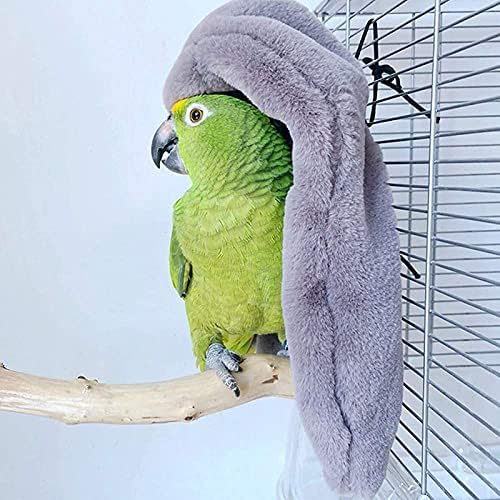 Koxhox Comfort Corner Fleece Bird Bobet, ninho de abraço de brinquedo pendurado, gaiola de papagaio Snuggle,