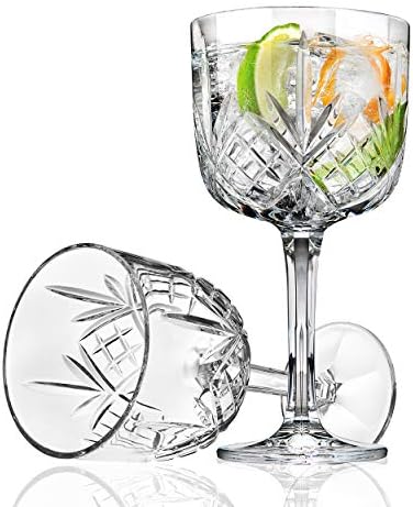 Godinger Gin Cocktail Coupe Goblet Glass - Dublin Collection, conjunto de 4