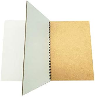 Livro de esboço em espiral Grande notebook （Placa de desenho embutida ）raft capa de esboço em branco