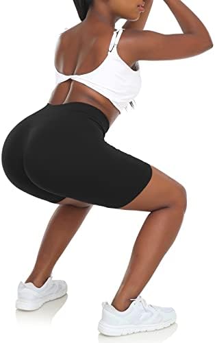 Shorts de treino feminino de scrunch sem costura shorts de ginástica de cintura alta para exercício shorts de moto de yoga
