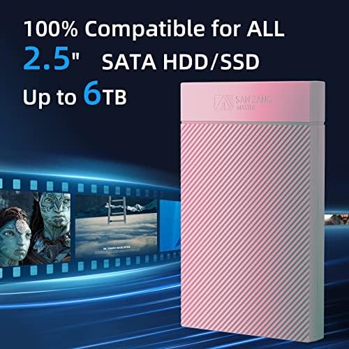 Gabinete de disco rígido de 2,5 polegadas de 2,5 polegadas de San Zang, 5 Gbps USB 3.0 para SATA III