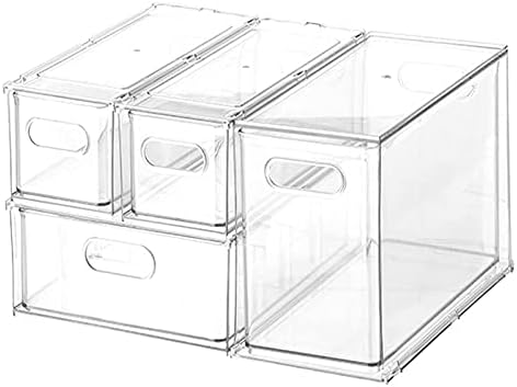 ZCX Gridge Organizer Bins 4pcs Organizadores da geladeira conjunta caixa de armazenamento classificada com frigoríneas