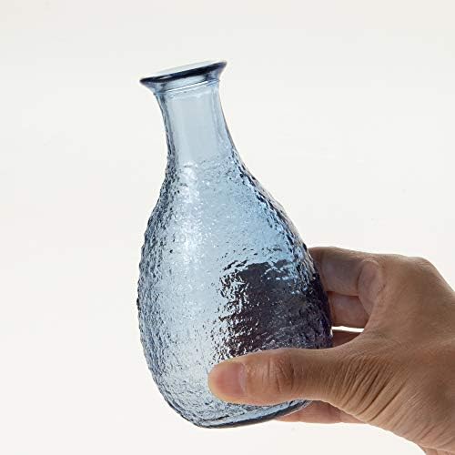東洋 佐々 ガラス ガラス Toyo Sasaki Glass WA165-T CULHA DE Sake, Tokuri, feita no Japão, azul, aprox. 9,8 fl