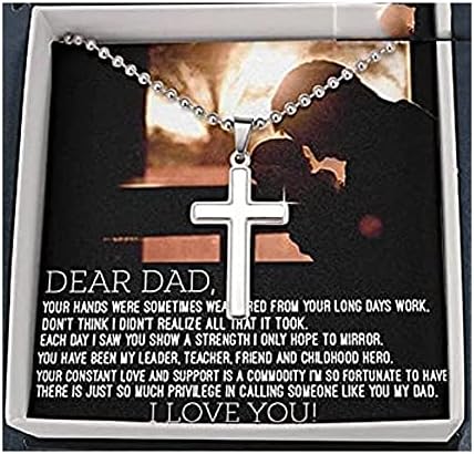 Colar artesanal - presente para papai, colar cruzado gravado, presente personalizado do dia dos pais, presente