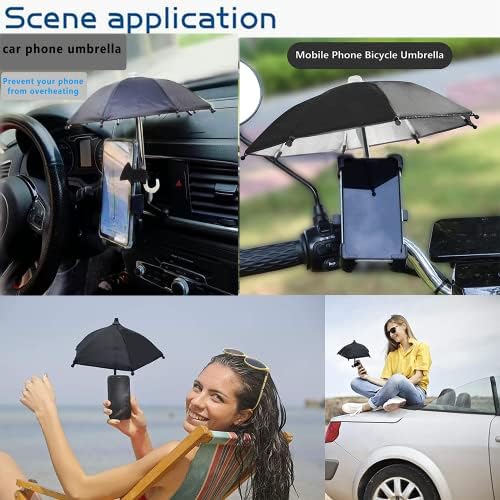 Cxstarlicu Phone Umbrella para Sun Shad, Phone Umbrella Cup Stand, Anti-Glare Celle Plenet Chole