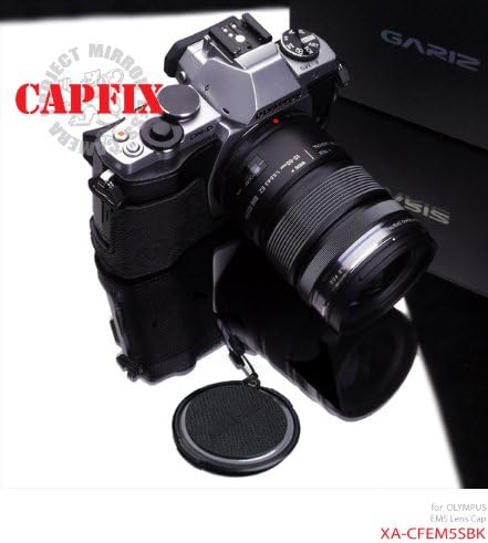 Gariz Genuine Leather Xa-CFEM5SB Captrem Capings para Olympus OM-D E-M5 EM5 42,5mm, Black Especial