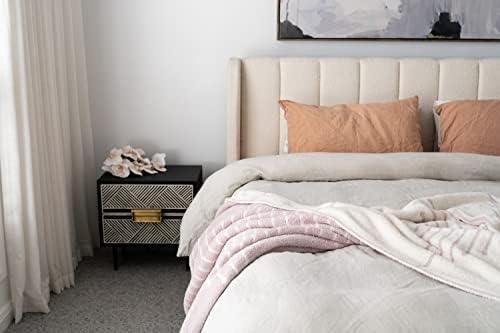 Dluxev luxuoso cobertor super macio, cobertor roxo macio aconchegante para cama, textura confortável tricotada,
